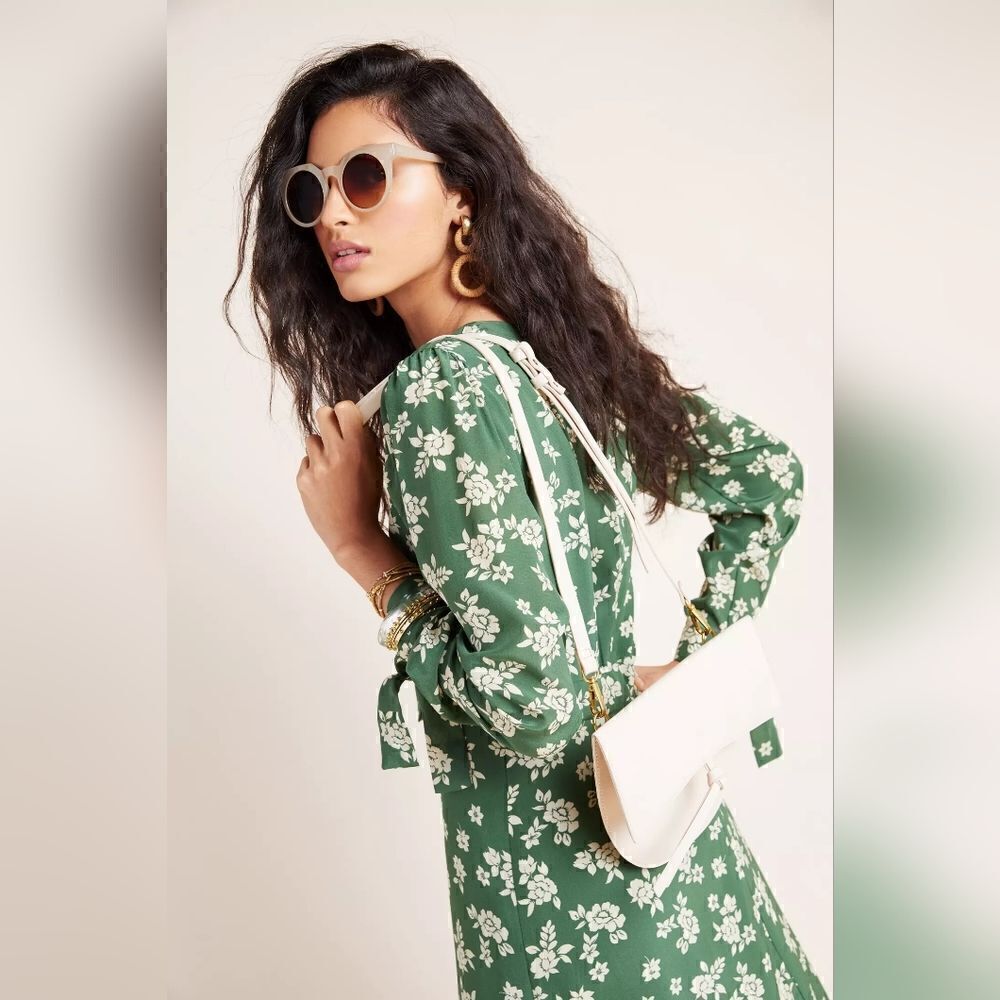 Anthropologie Kachel Saiorse Floral Midi Dress Size 12 NWT - Picture 4 of 10